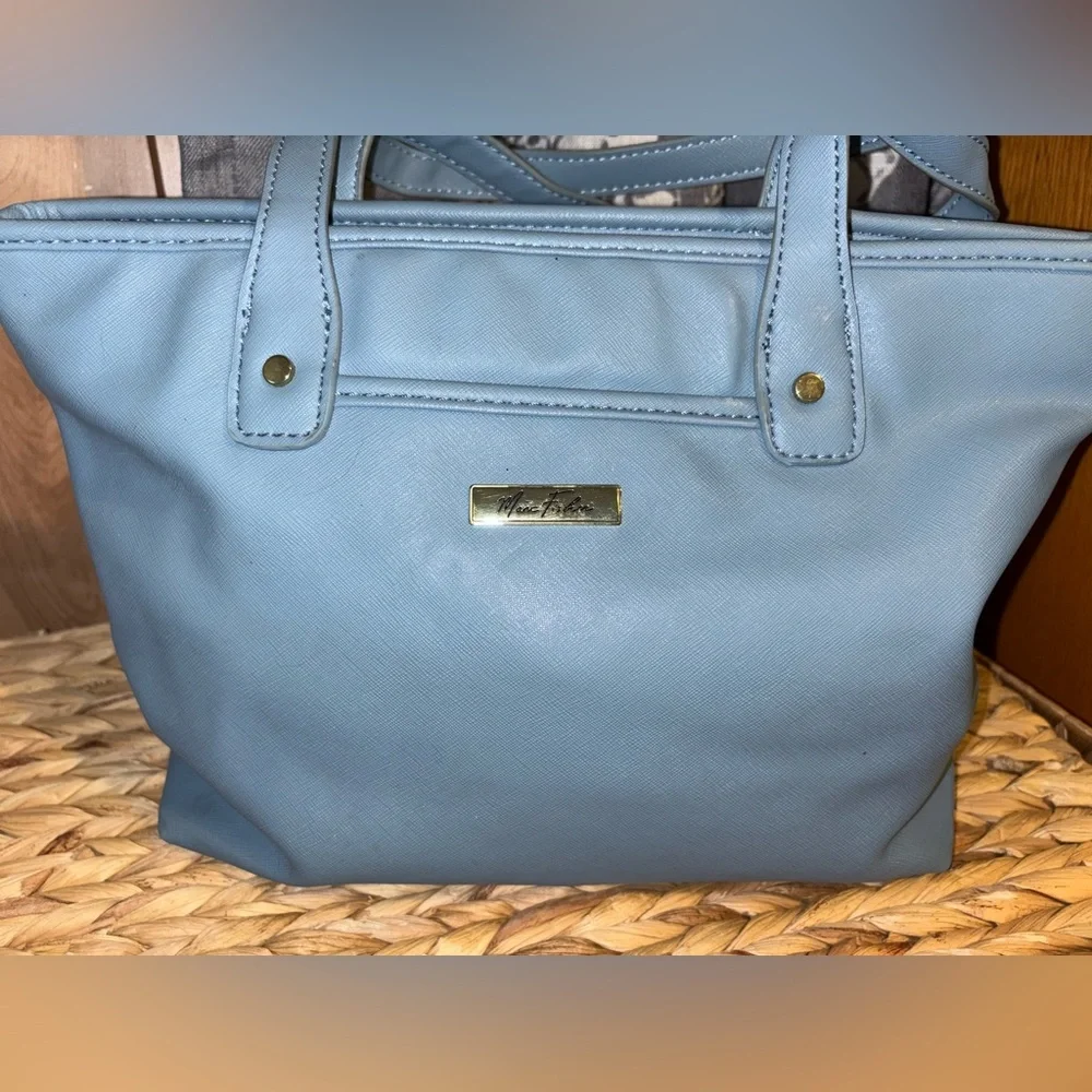 Pretty Marc Fisher Light Blue Tote with Dual Shoulder Straps - Picture 3 of 10